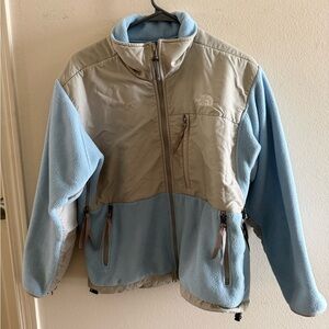 The North Face Sky Blue and Gray Fleece Jacket